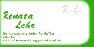 renata lehr business card